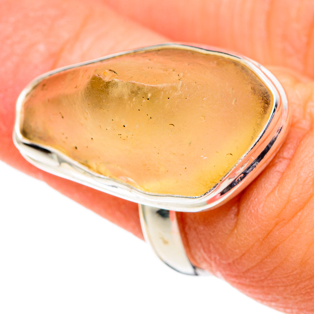 Libyan Desert Glass Rings handcrafted by Ana Silver Co - RING86458
