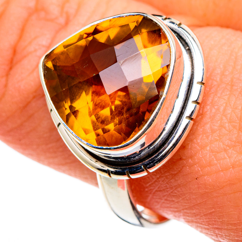 Mandarin Citrine Rings handcrafted by Ana Silver Co - RING86462