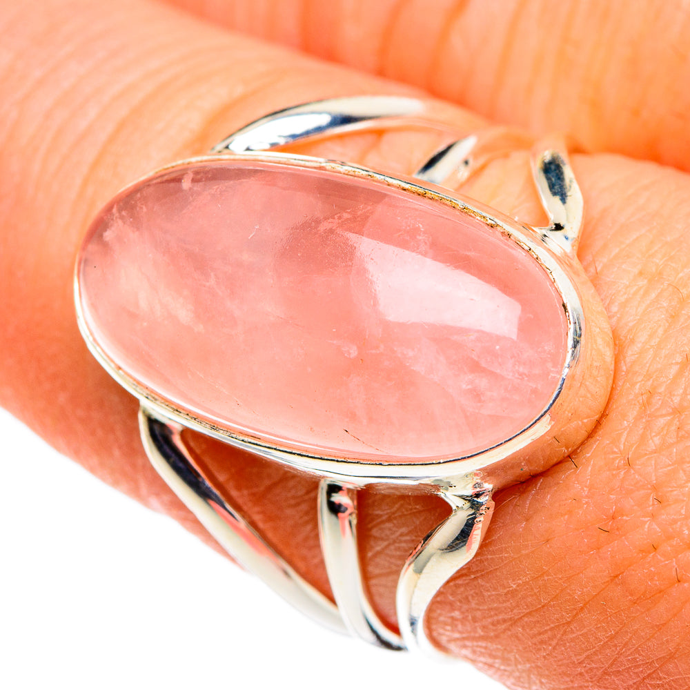 Rose Quartz Rings handcrafted by Ana Silver Co - RING86467