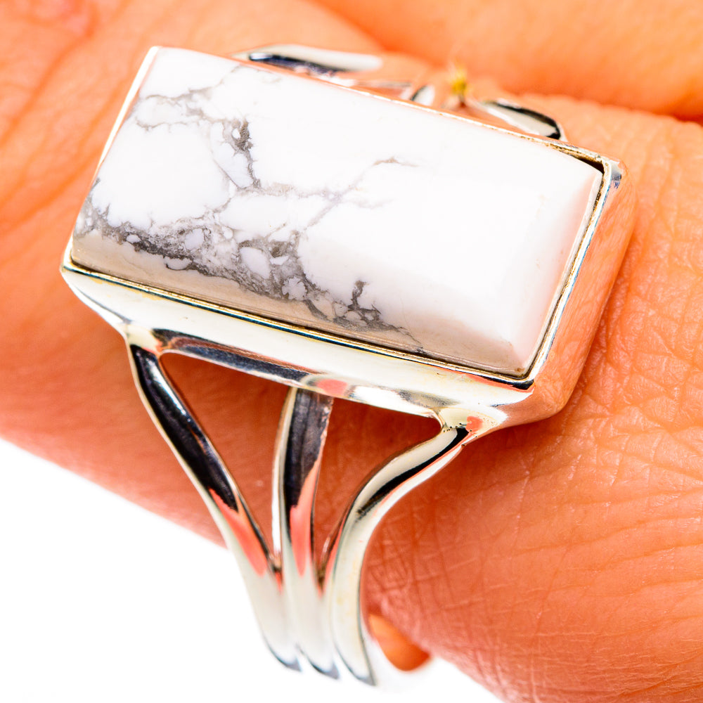 Howlite Rings handcrafted by Ana Silver Co - RING86474