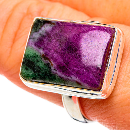 Ruby Zoisite Rings handcrafted by Ana Silver Co - RING86475