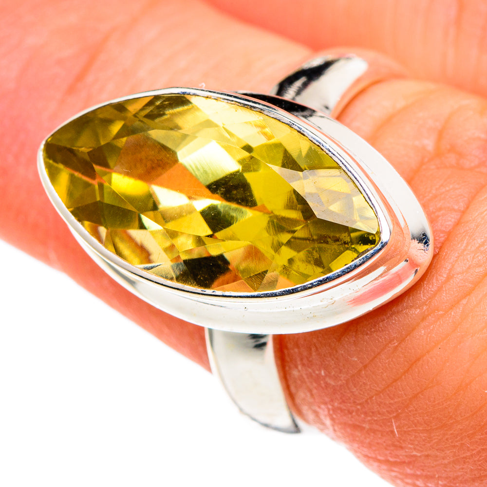 Lemon Quartz Rings handcrafted by Ana Silver Co - RING86479