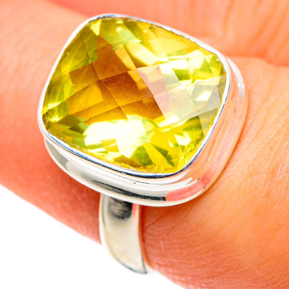 Lemon Quartz Rings handcrafted by Ana Silver Co - RING86480