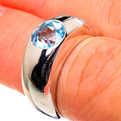 Blue Topaz Rings handcrafted by Ana Silver Co - RING86481