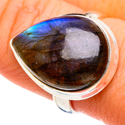Labradorite Rings handcrafted by Ana Silver Co - RING86482