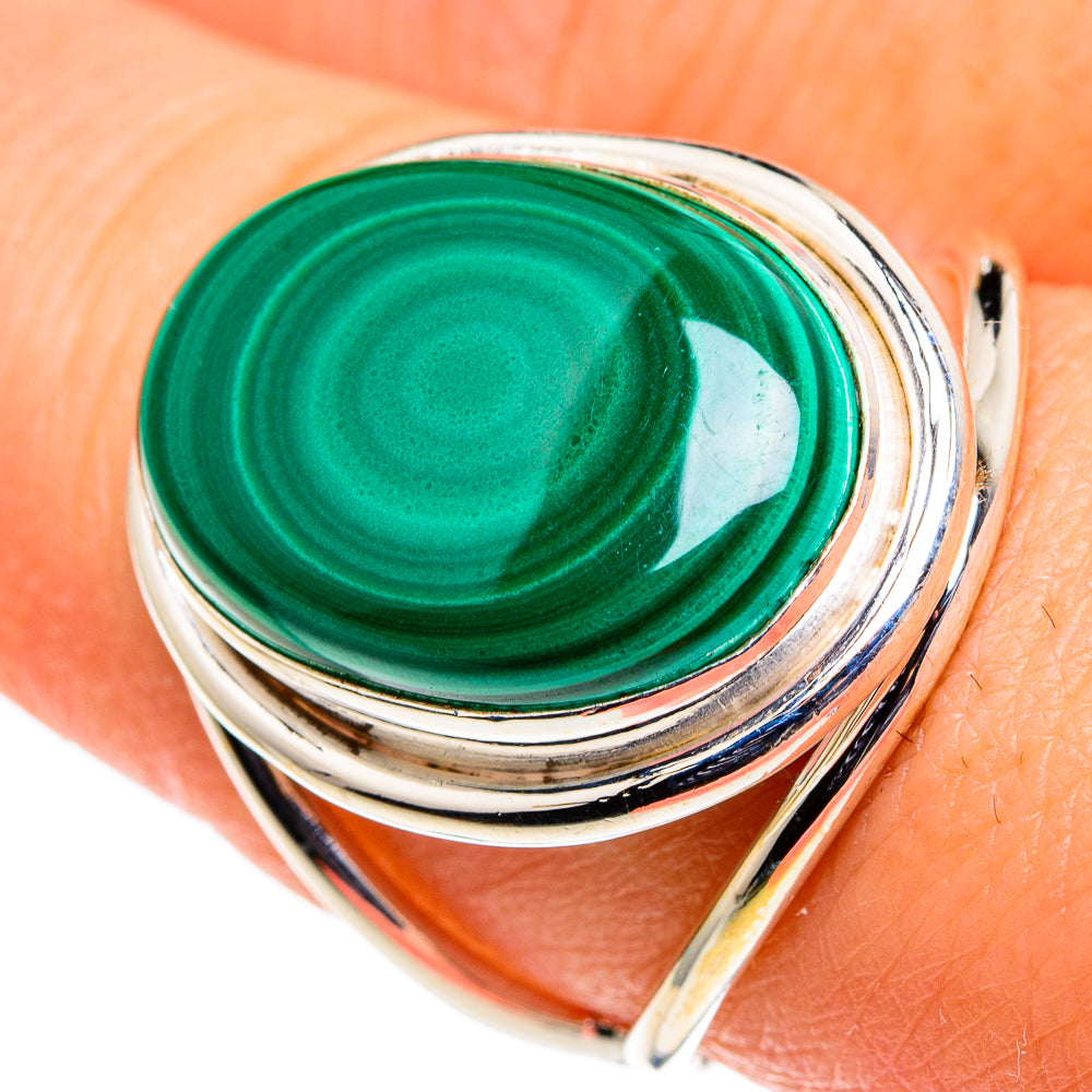 Malachite Rings handcrafted by Ana Silver Co - RING86485