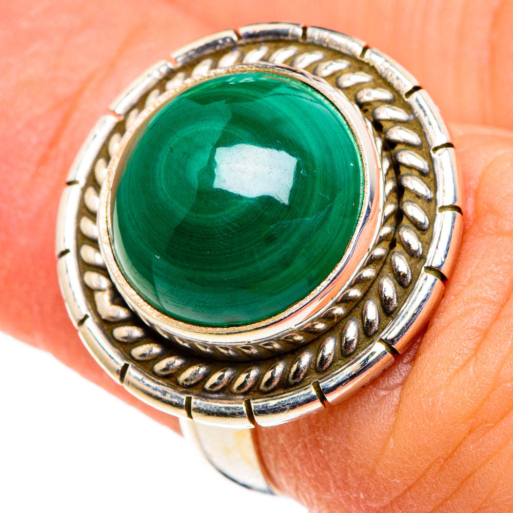 Malachite Rings handcrafted by Ana Silver Co - RING86487