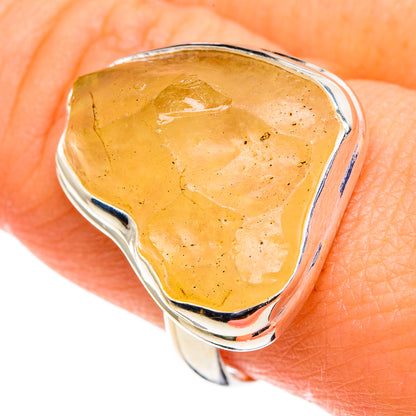 Libyan Desert Glass Rings handcrafted by Ana Silver Co - RING86493