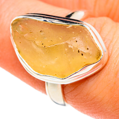 Libyan Desert Glass Rings handcrafted by Ana Silver Co - RING86496