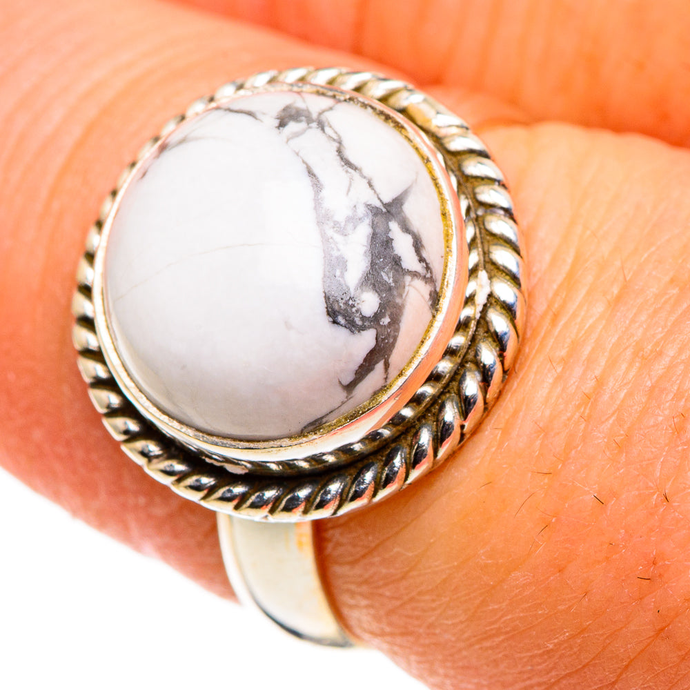 Howlite Rings handcrafted by Ana Silver Co - RING86505