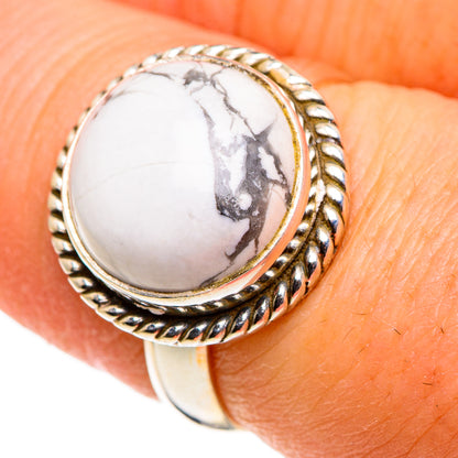 Howlite Rings handcrafted by Ana Silver Co - RING86505