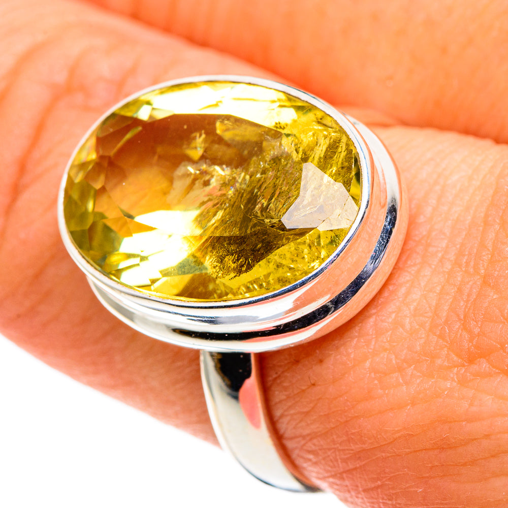 Lemon Quartz Rings handcrafted by Ana Silver Co - RING86515