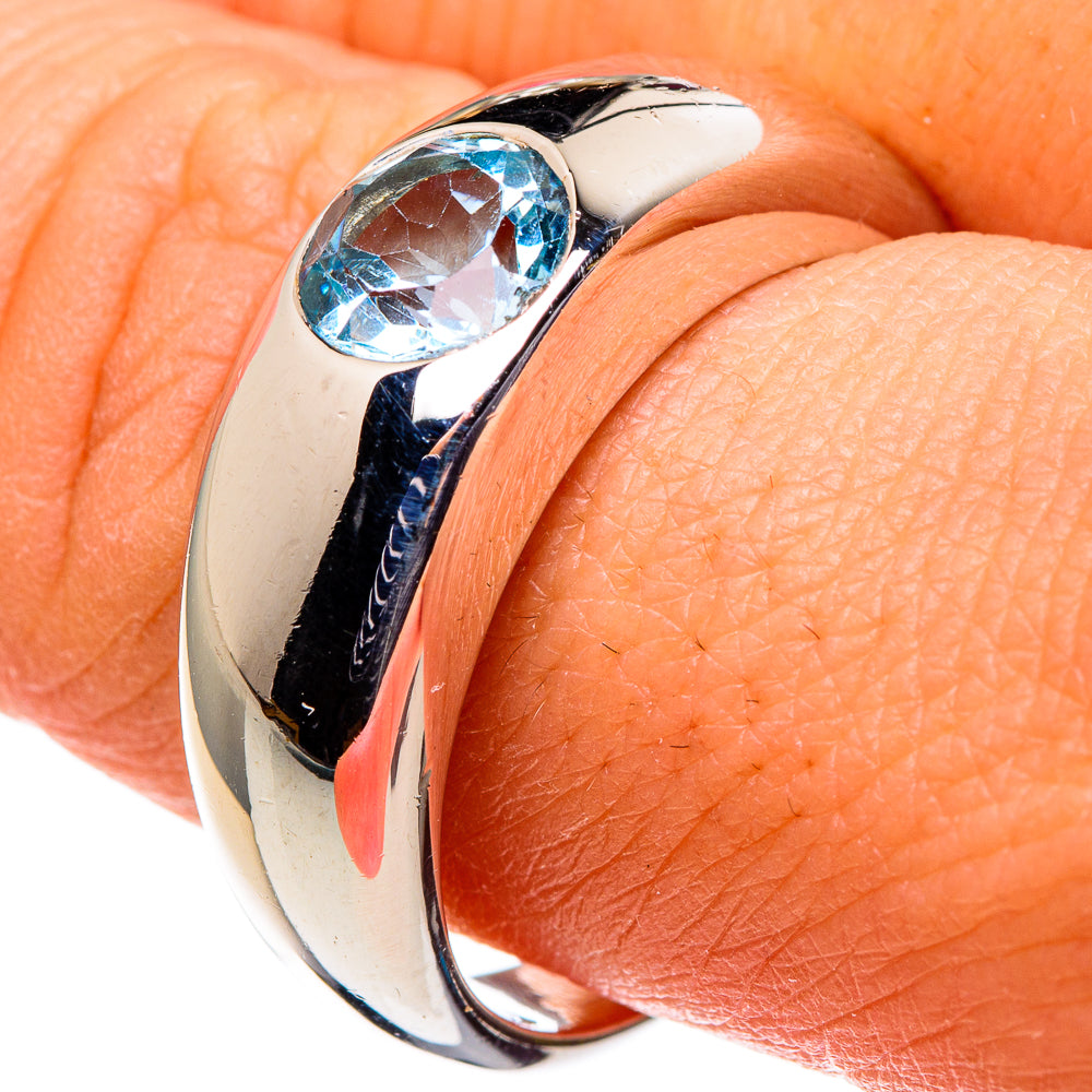 Blue Topaz Rings handcrafted by Ana Silver Co - RING86516