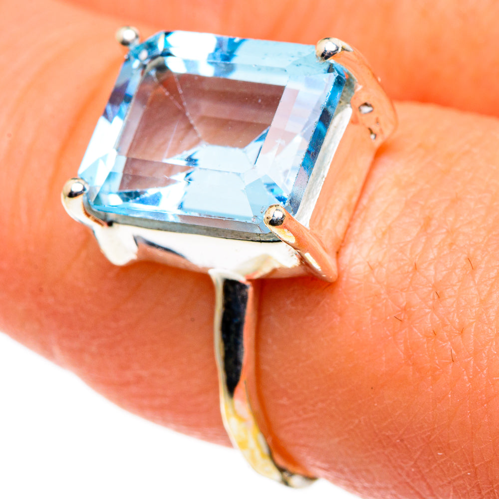 Blue Topaz Rings handcrafted by Ana Silver Co - RING86517