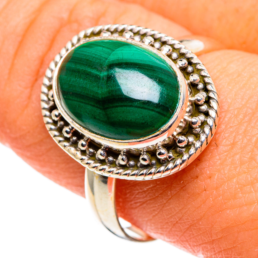 Malachite Rings handcrafted by Ana Silver Co - RING86520