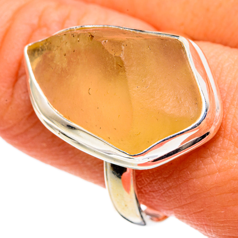 Libyan Desert Glass Rings handcrafted by Ana Silver Co - RING86526