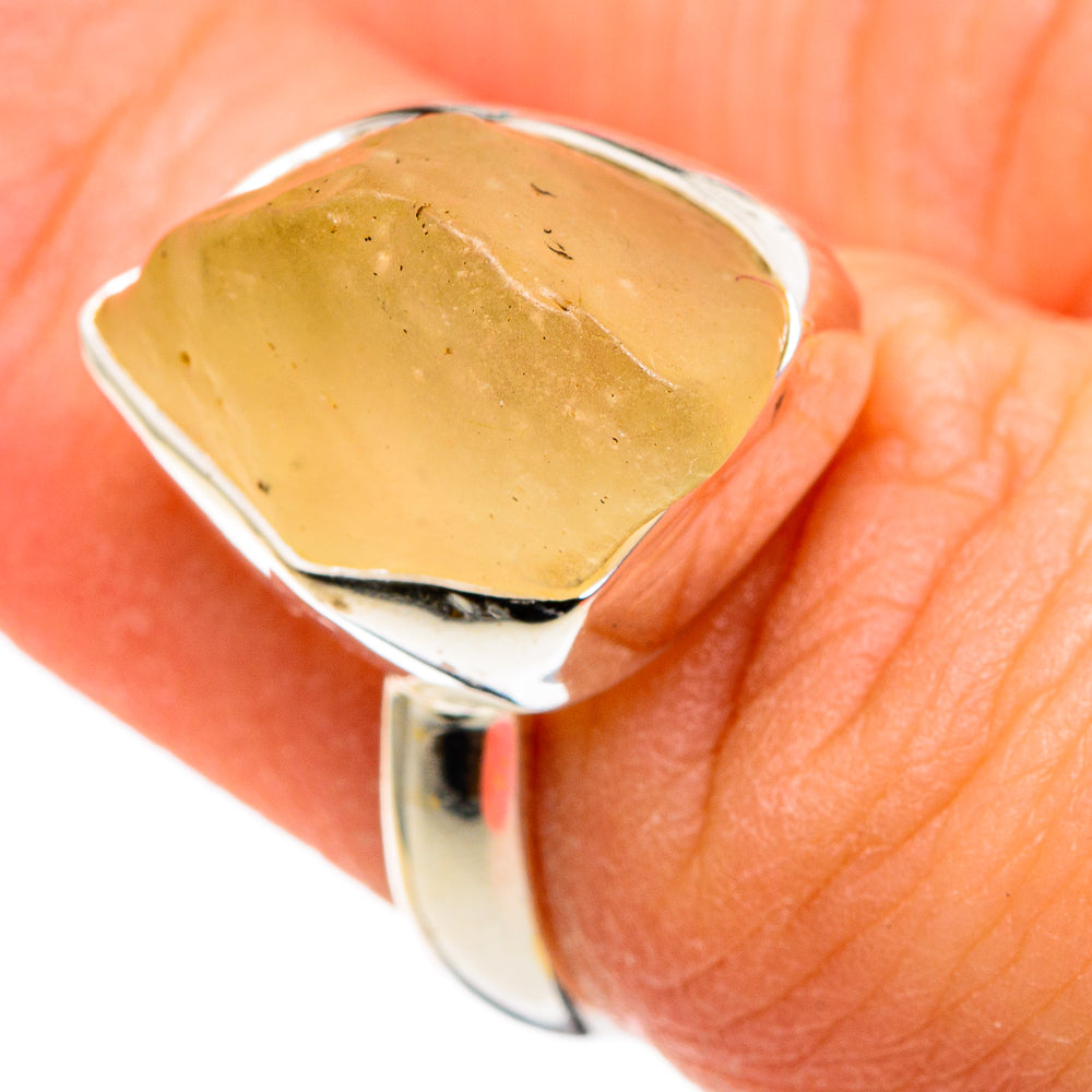 Libyan Desert Glass Rings handcrafted by Ana Silver Co - RING86528