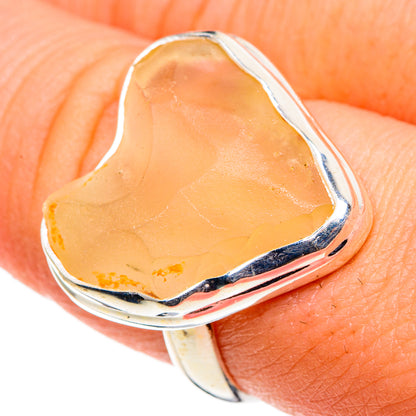 Libyan Desert Glass Rings handcrafted by Ana Silver Co - RING86530