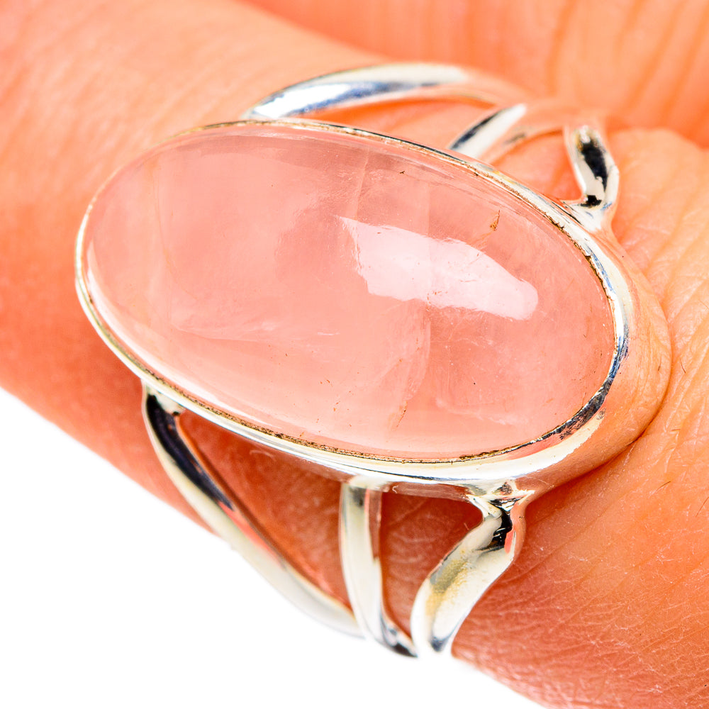 Rose Quartz Rings handcrafted by Ana Silver Co - RING86533