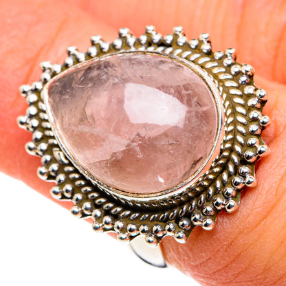 Rose Quartz Rings handcrafted by Ana Silver Co - RING86534