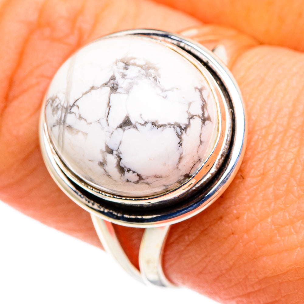 Howlite Rings handcrafted by Ana Silver Co - RING86541