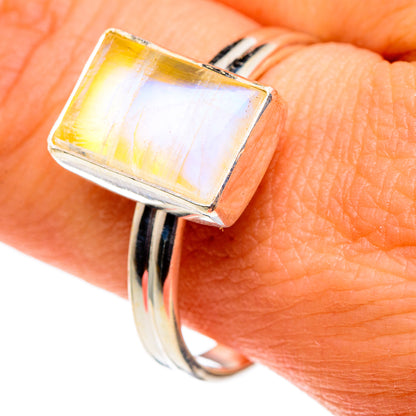 Yellow Moonstone Rings handcrafted by Ana Silver Co - RING86546