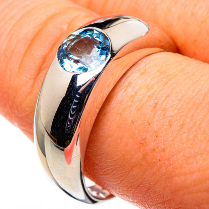 Blue Topaz Rings handcrafted by Ana Silver Co - RING86547