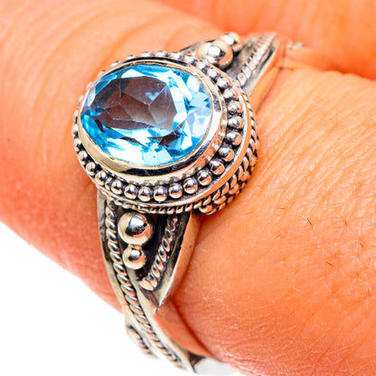 Blue Topaz Rings handcrafted by Ana Silver Co - RING86548