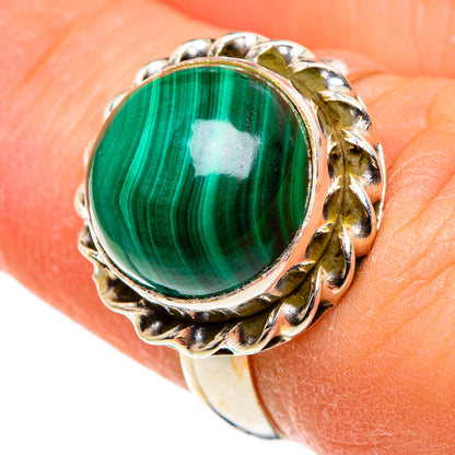Malachite Rings handcrafted by Ana Silver Co - RING86553