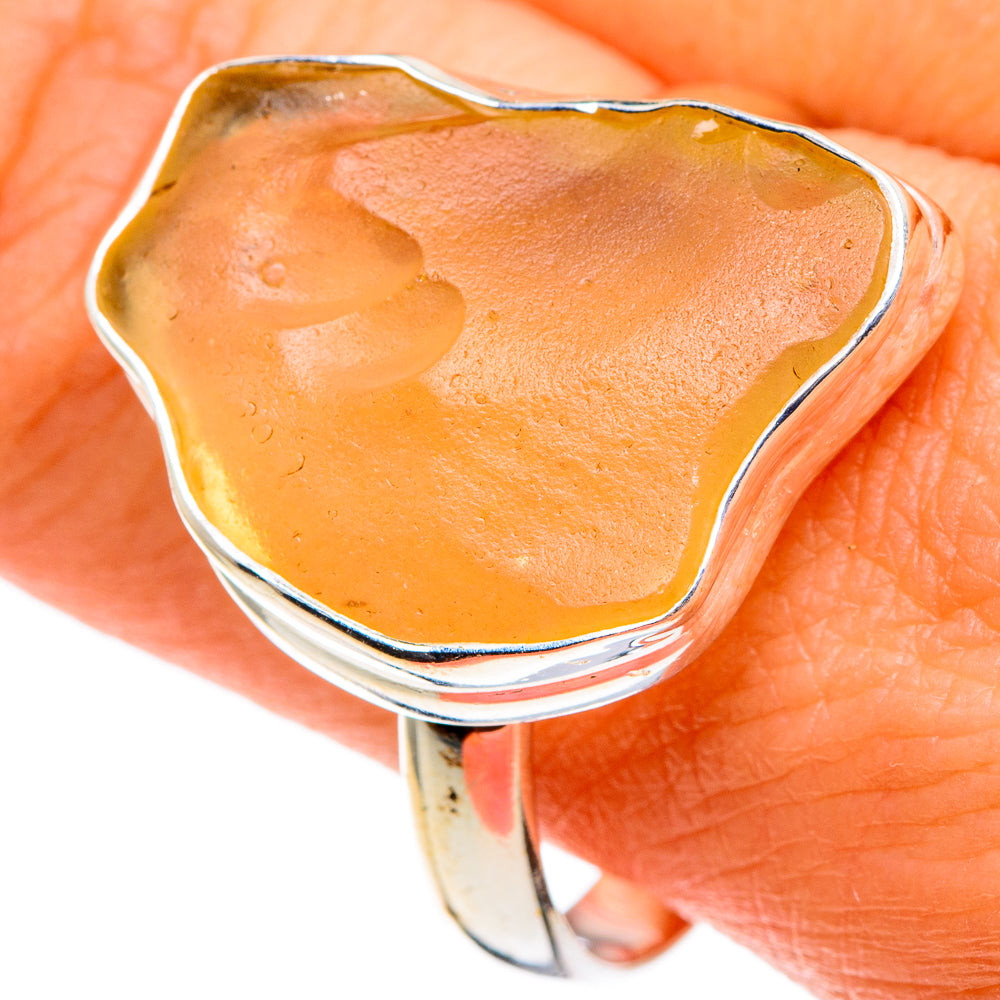 Libyan Desert Glass Rings handcrafted by Ana Silver Co - RING86557