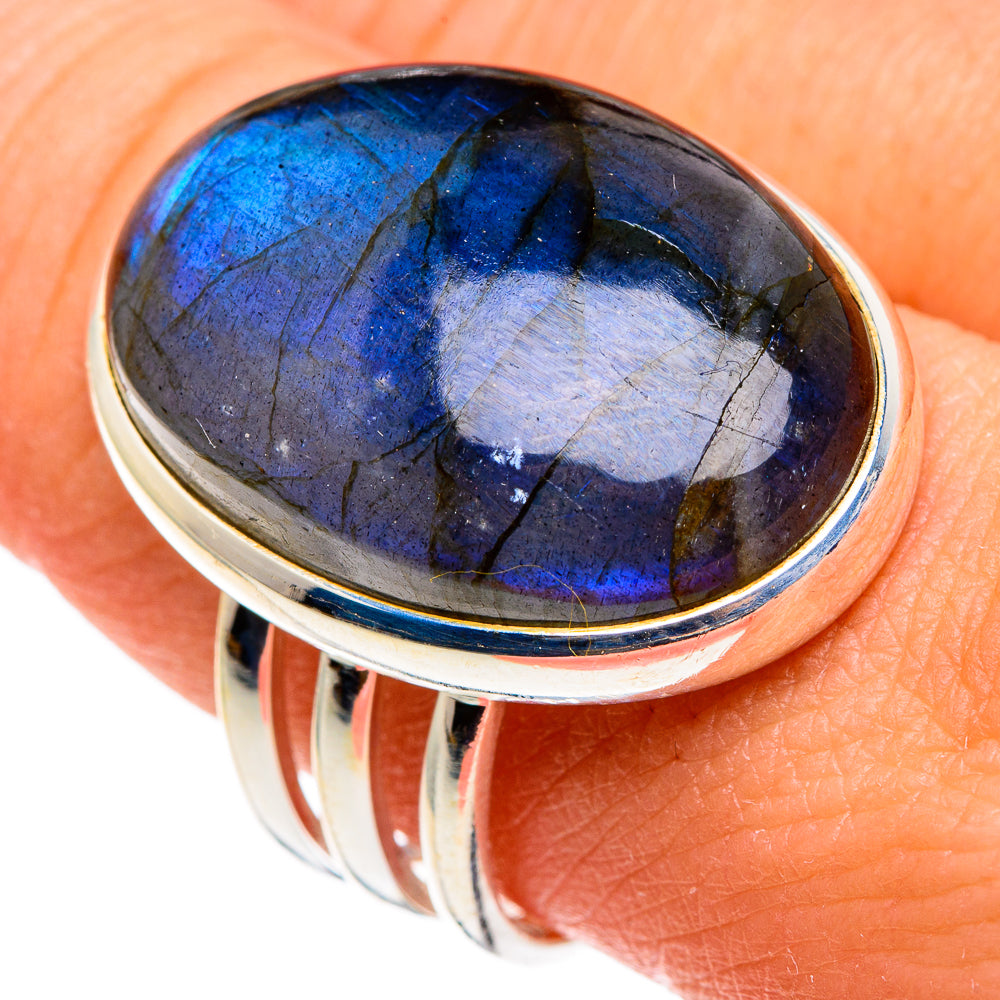 Labradorite Rings handcrafted by Ana Silver Co - RING86586