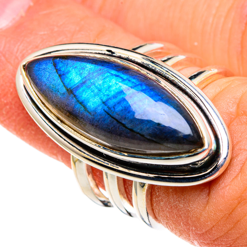 Labradorite Rings handcrafted by Ana Silver Co - RING86589