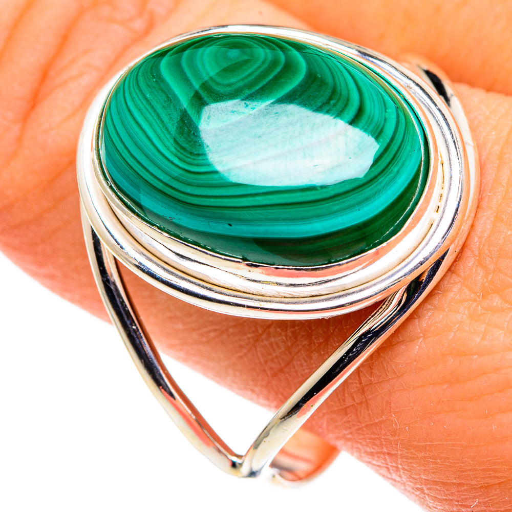 Malachite Rings handcrafted by Ana Silver Co - RING86590