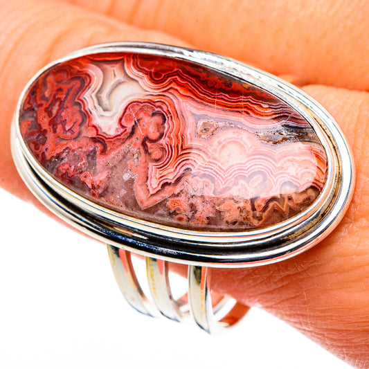 Crazy Lace Agate Rings handcrafted by Ana Silver Co - RING86597