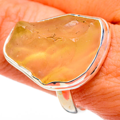 Libyan Desert Glass Rings handcrafted by Ana Silver Co - RING86601