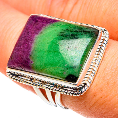 Ruby Zoisite Rings handcrafted by Ana Silver Co - RING86611