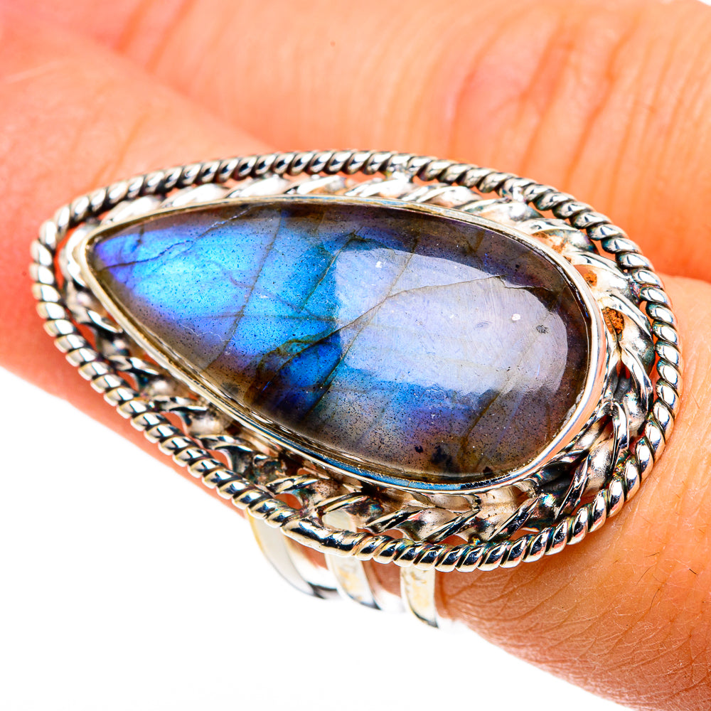 Labradorite Rings handcrafted by Ana Silver Co - RING86624