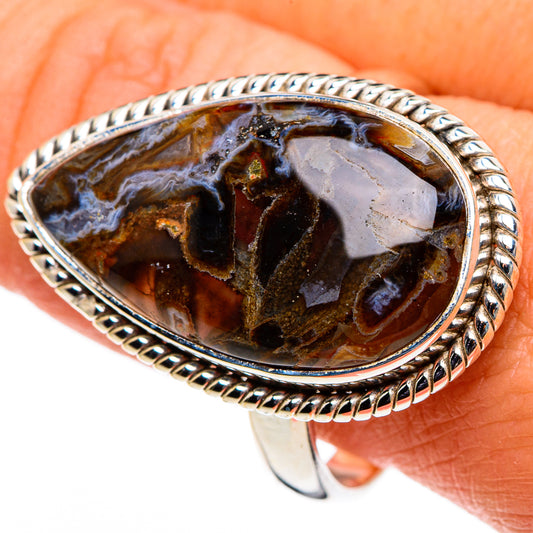 Turkish Tube Agate Rings handcrafted by Ana Silver Co - RING86632