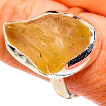 Libyan Desert Glass Rings handcrafted by Ana Silver Co - RING86635