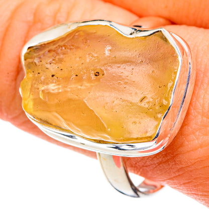 Libyan Desert Glass Rings handcrafted by Ana Silver Co - RING86636