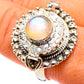 Rainbow Moonstone Rings handcrafted by Ana Silver Co - RING86642