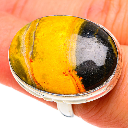 Bumble Bee Jasper Rings handcrafted by Ana Silver Co - RING86652