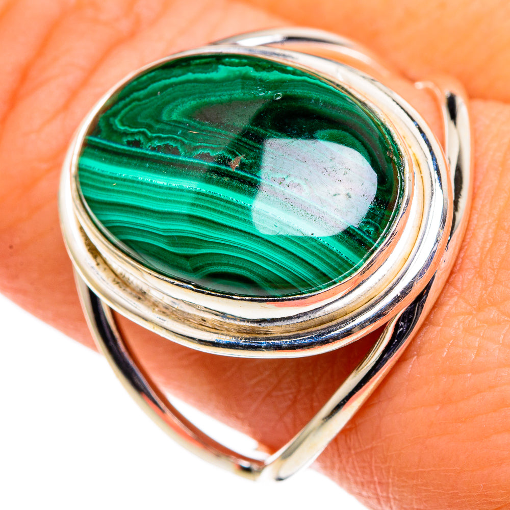 Malachite Rings handcrafted by Ana Silver Co - RING86664