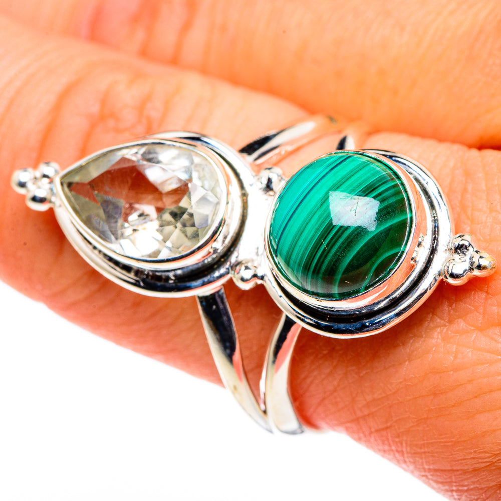 Malachite Rings handcrafted by Ana Silver Co - RING86665