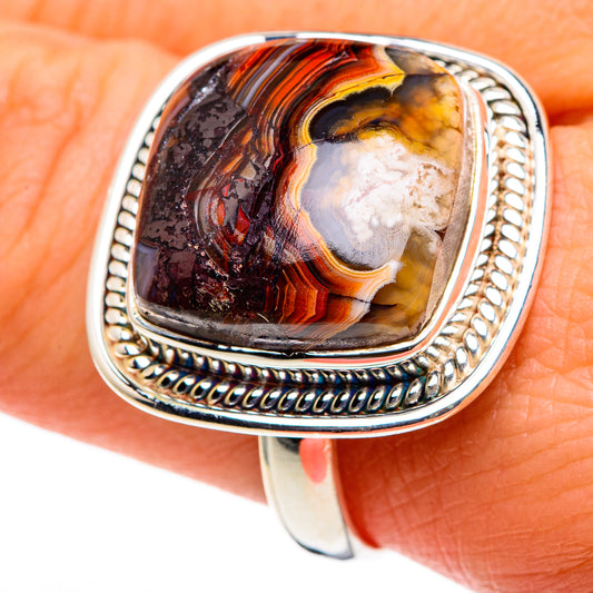 Crazy Lace Agate Rings handcrafted by Ana Silver Co - RING86667