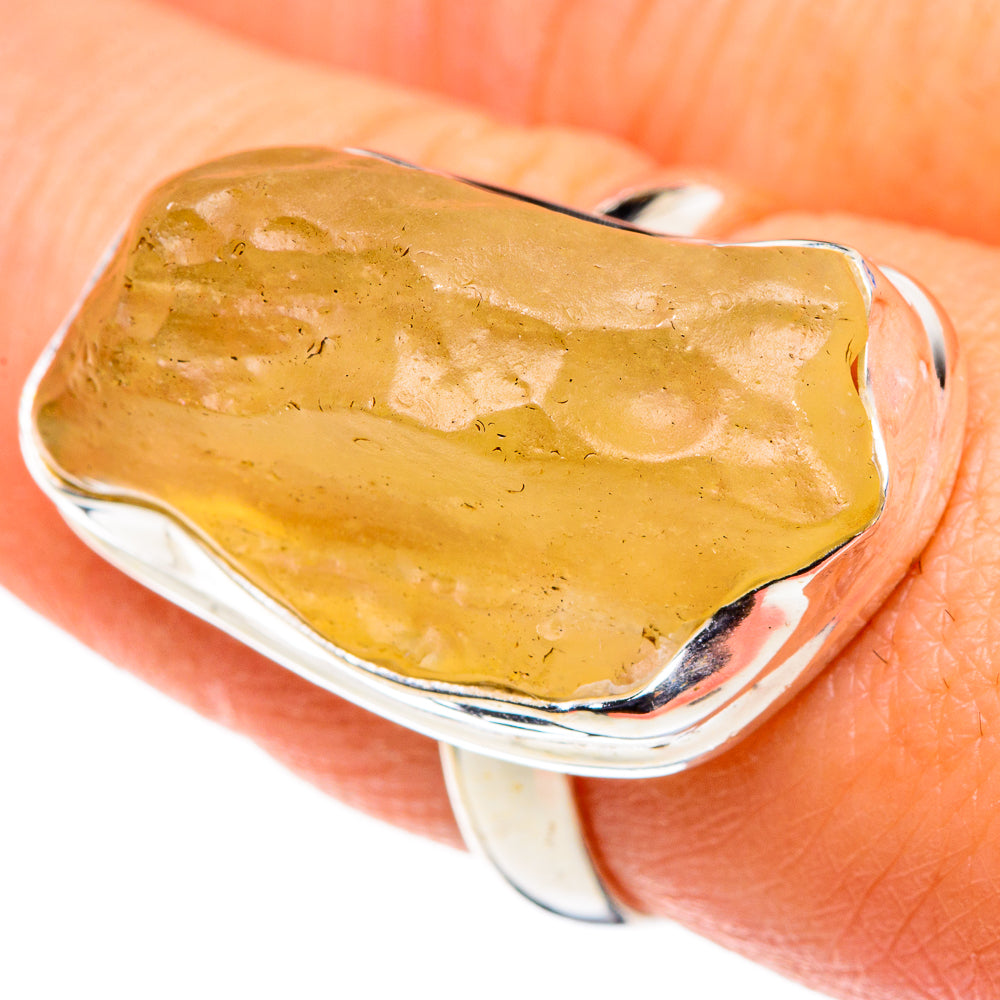 Libyan Desert Glass Rings handcrafted by Ana Silver Co - RING86668