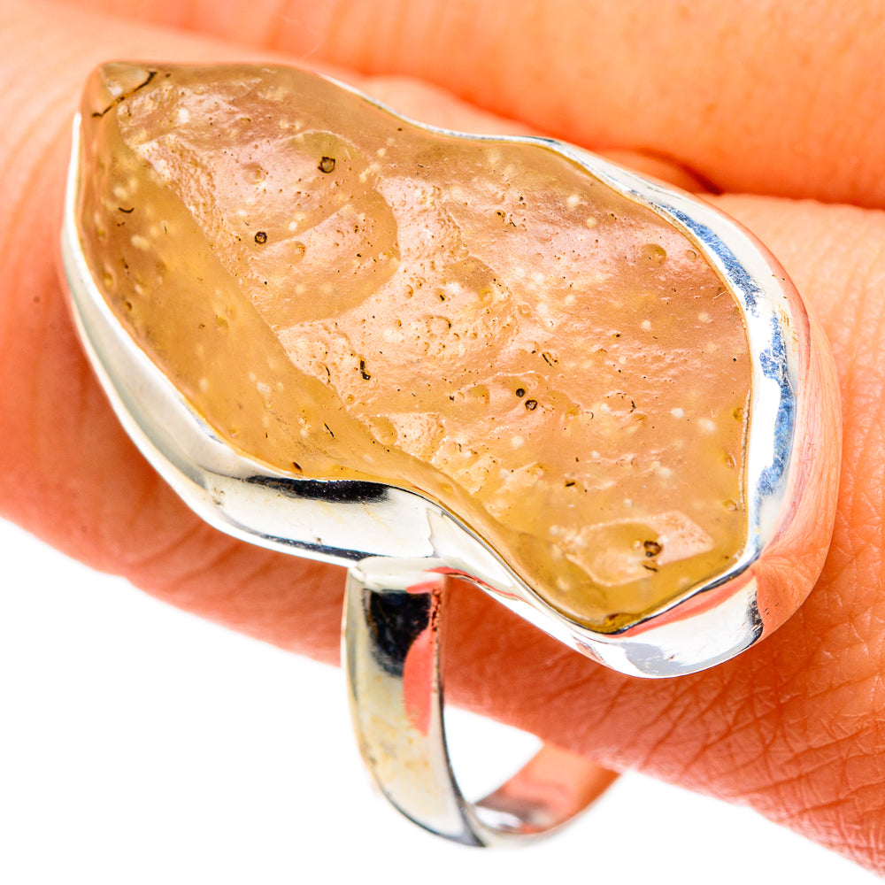 Libyan Desert Glass Rings handcrafted by Ana Silver Co - RING86670