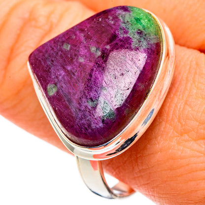 Ruby Zoisite Rings handcrafted by Ana Silver Co - RING86671