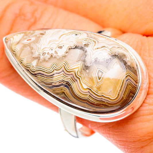 Laguna Lace Agate Rings handcrafted by Ana Silver Co - RING86673