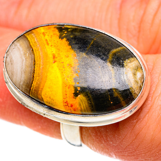 Bumble Bee Jasper Rings handcrafted by Ana Silver Co - RING86685